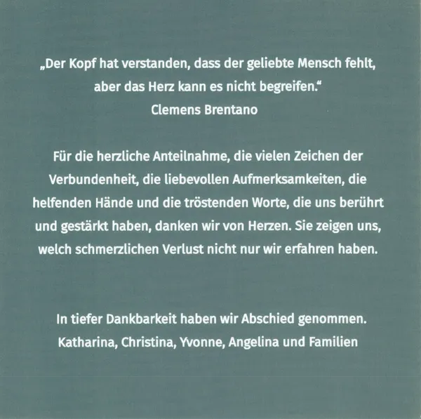 Danksagung Helmut  Stang Seite 2